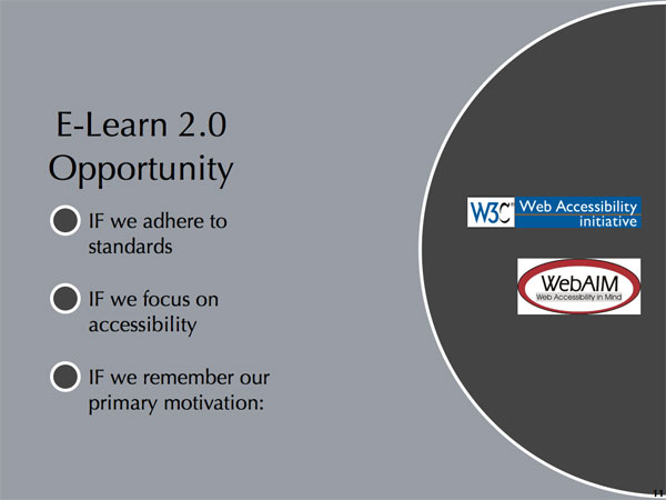 E-Learn 2.0 Opportunity Slide