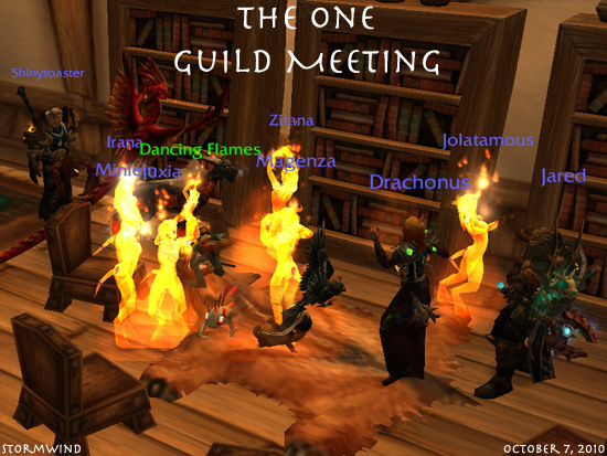 Screenshot of a recent typical One guild meeting