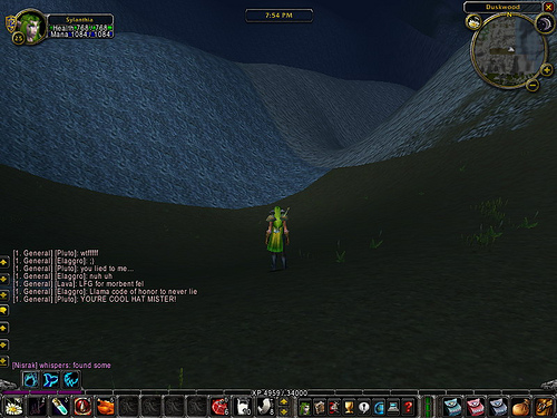 World of Warcraft screenshot of the blurred boundaries between zones.